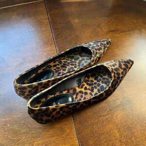 ZARA Leopard Print Pointed Toe Flat Shoes